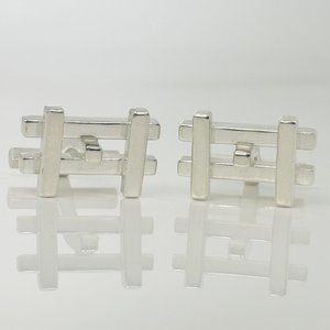 RARE Tiffany & Co Axis Cufflinks by Frank Gehry in Sterling Silver
